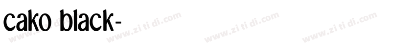 cako black字体转换